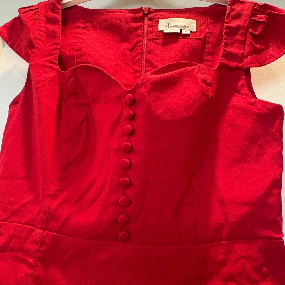 Anthropologie Maeve Cecily Fit & Flare Sweetheart Dress - Picture 4 of 5